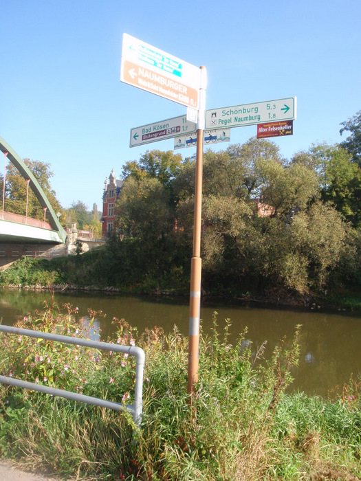 Bridge across the Saale River here.